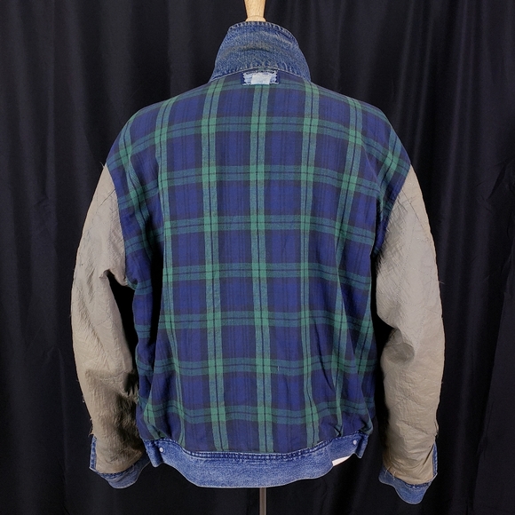 Lee Storm Rider Blacket Lined Denim Jacket Insulated Blue Jean Jacket XL L - Picture 3 of 9